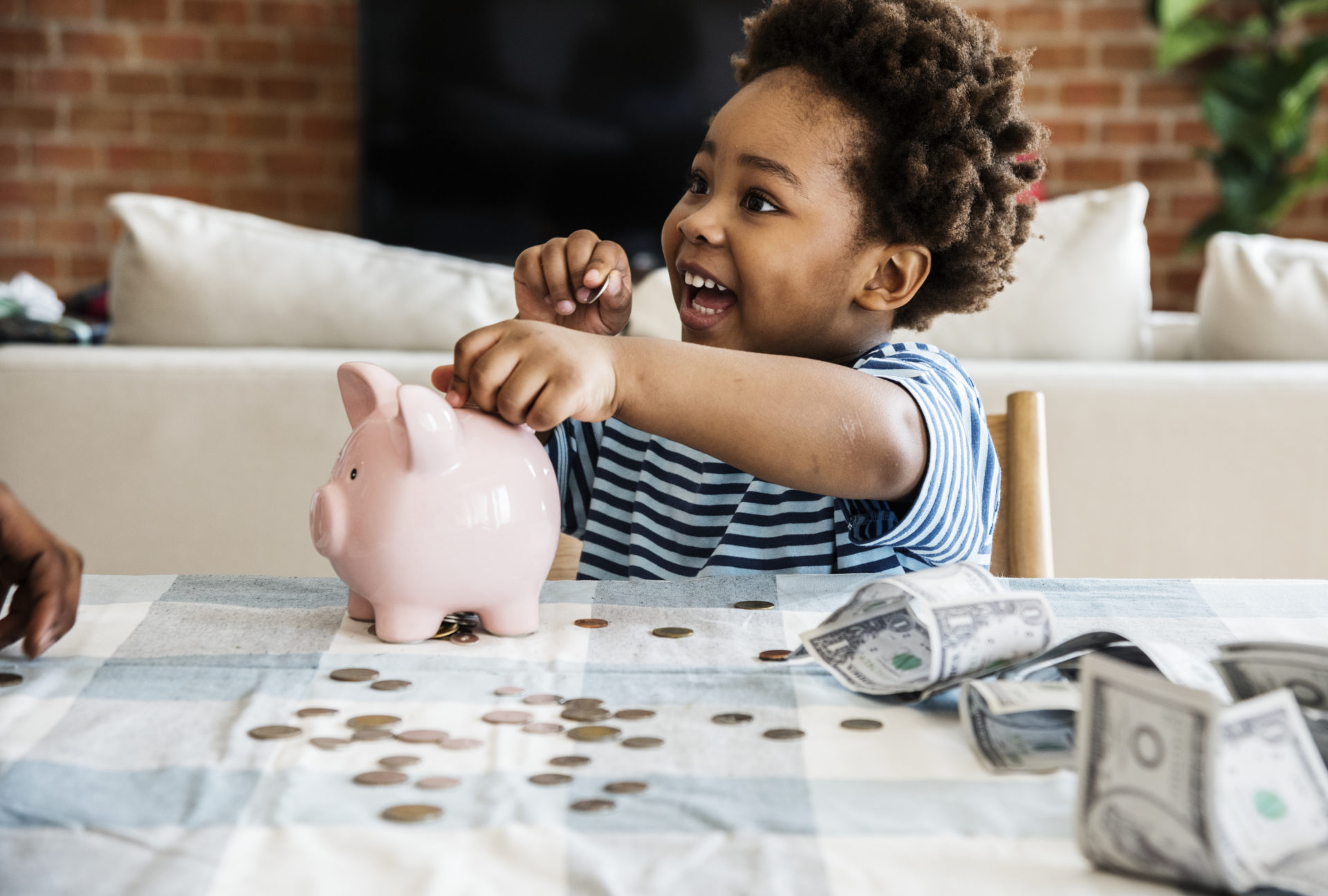 Collecting Money in Piggy Bank