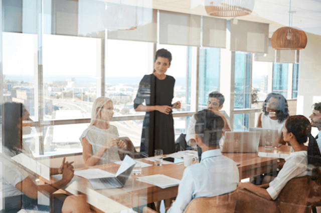 Woman Leading Meeting