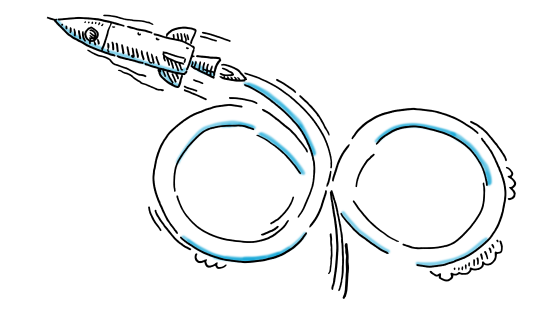 Rocket to Infinity Illustration