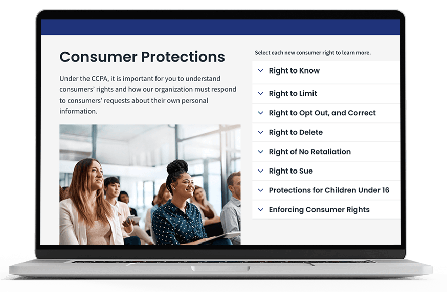 California Consumer Privacy Act (CCPA) course macbook mockup