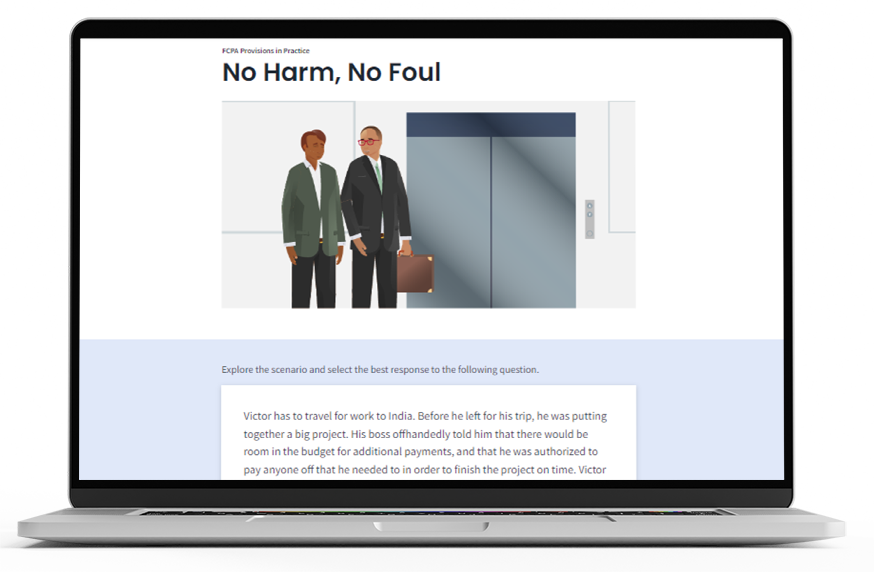 Foreign Corrupt Practices Act (FCPA) course macbook mockup