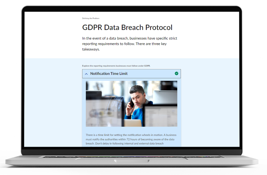 General Data Protection Regulation (GDPR) course macbook mockup