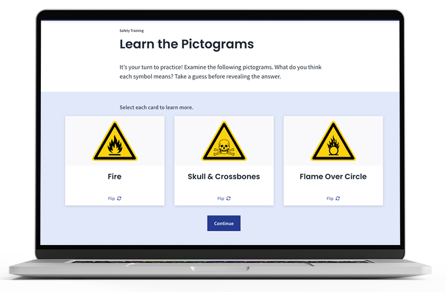 Hazard Communications course macbook mockup