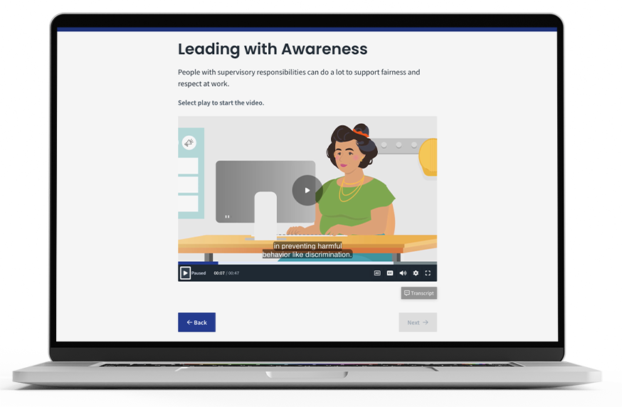 Preventing Workplace Violence for Leaders course macbook mockup