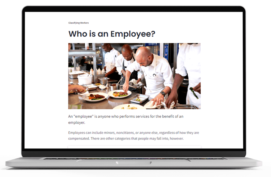 Wage and Hour Training course macbook mockup