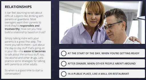 Example image from course discussing relationships.