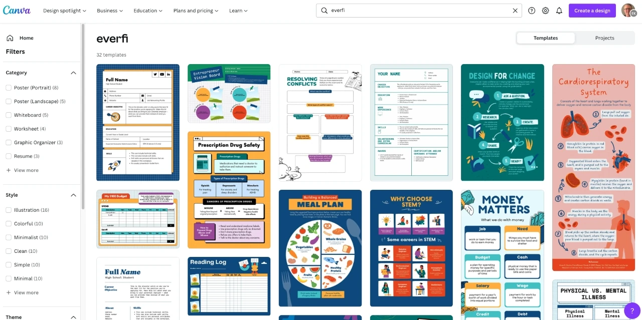 everfi canvas homepage