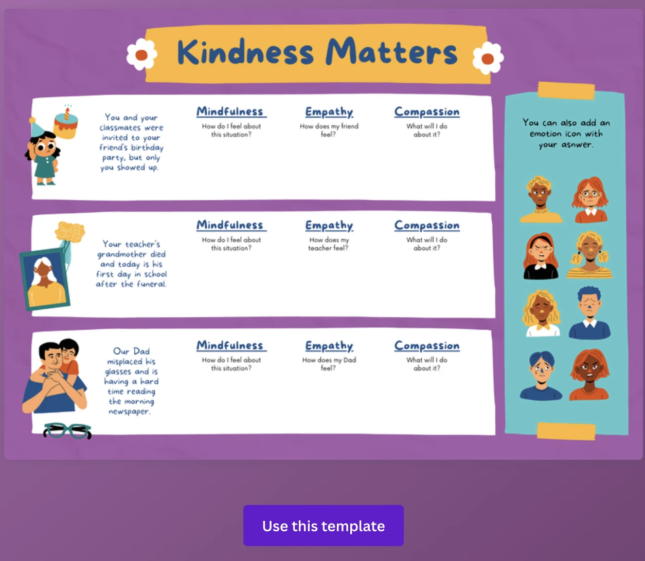 kindness matters template