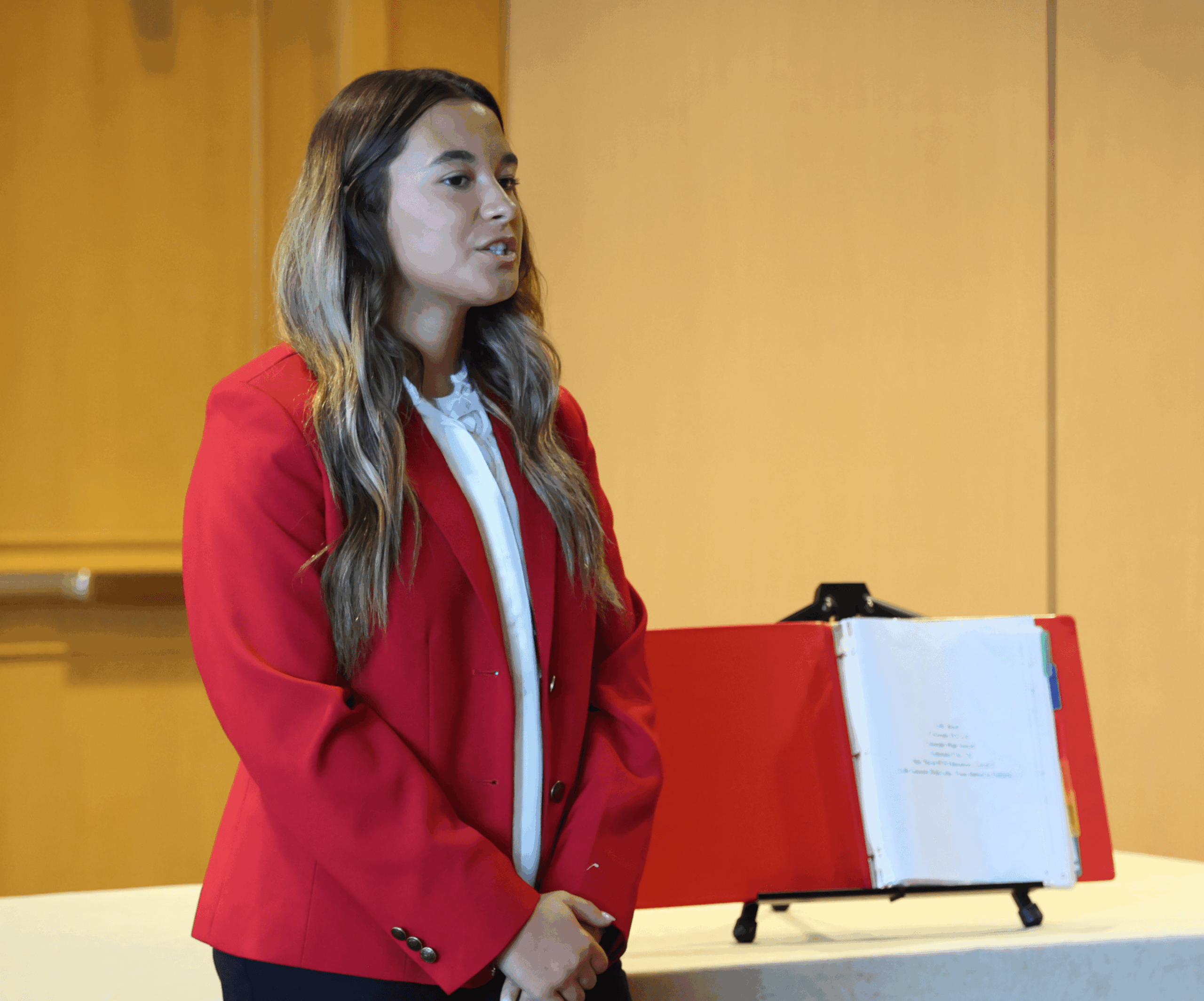 FCCLA student presenting at STAR Event