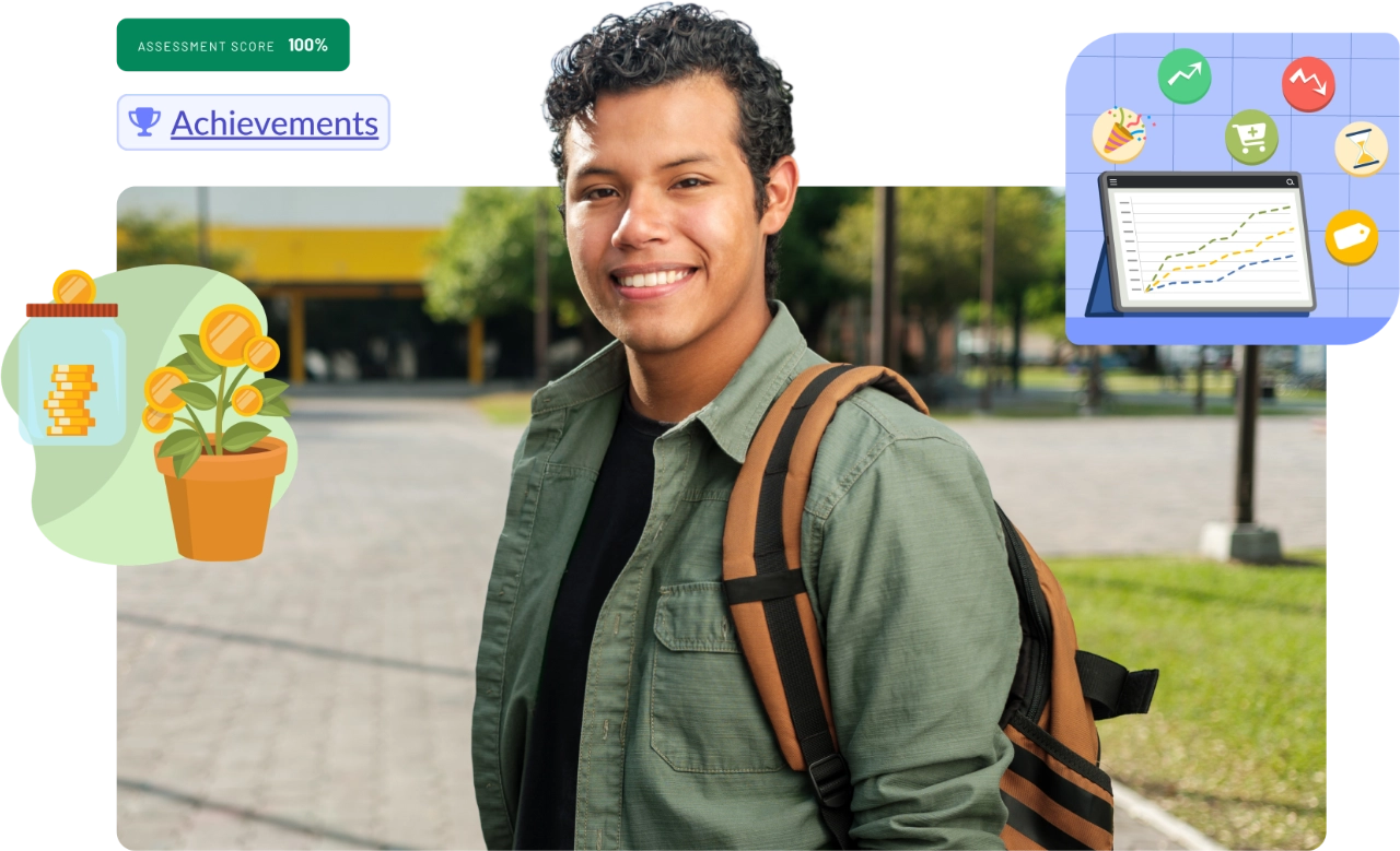 Male student smiling